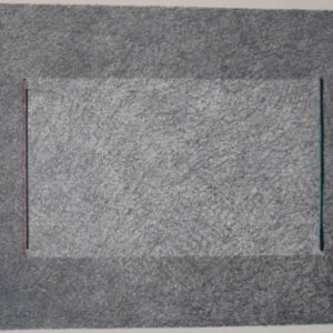 Collage Blue and Black Line, Pink Ribbon - Georgette Batlle